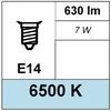 Eco Light LED lemputė E14 G45 Ecolight 7W/630Lm/25000h 6500K