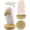 Plexido Ecolight Lampka nocna LED TUKAN ROŽINĖ Balta Ciepła Garsiakalbis BLUETOOTH SPEAKER USB