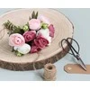 Edelman Dirbtinių gėlių puokštė 22cm vėdrynai/rožiniai
