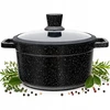 Edenberg Juodas MARMUROS puodas tradicinis Hauspremium SPOTTED 5.2L 24CM