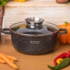 Edenberg MARMURINIS PUODAS 24cm 4,5L APVALUS PUODAS KEPIMO AROMA RANKENELE + LETENĖS