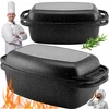 Edenberg PRAKTIŠKA Keptuvė 5,1L 2in1 GRILĖS dangtelis MARMULINIS DUJŲ INDUKCIJA 32cm