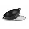 Edenberg Puodas Žemas 5,5 l marmuro aromato rankenėlė 32 cm žema wok keptuvė 8135