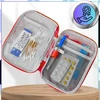 EdiBazzar Medicinos laikiklis vaistams Mini pirmosios pagalbos rinkinys Raudonas talpus tablečių paketėlis