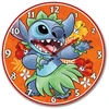 Egan Laikrodis ścienny Stitch 50 cm oranžinė