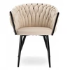 Ehokery COFTON Juodas VELVET BEIGE COFTON VELVET KĖDĖ VALGOMOJE SVETAINEI