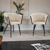 Ehokery COFTON Juodas VELVET BEIGE COFTON VELVET KĖDĖ VALGOMOJE SVETAINEI