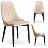 Ehokery LORIENT VELVET BEIGE VELVETINĖ KĖDĖ VALGOMUI, ELEGANTIŠKA SVETAINE
