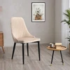 Ehokery LORIENT VELVET BEIGE VELVETINĖ KĖDĖ VALGOMUI, ELEGANTIŠKA SVETAINE