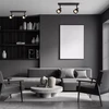 Lubinis šviestuvas Eko Light Lampa Sufitowa Cino 2xGU10 Juodas + Chrom