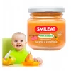Ekologiškas desertas kūdikiams po 6 mėnesių Obuolių morkų apelsinas Smileat 130g