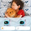 Electronica 4U Laikrodis budzik lampka nocna lampa LED kolorowa vaikams dziecka Kot Kotek