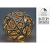 Elektrinė LED dekoracija BURBULAS, 10 LED, šiltai baltos sp 6/18val. laikmatis 2xAA, ø15cm
