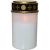 Elektrinė LED dekoracija LUMINEO Candle, baltos sp., elementai 2xC(neįeina), 7,5x12,5cm