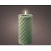 Elektrinė LED dekoracija LUMINEO Candle, žalios sp., elementai 2xAA (neįeina), 7,5x17,3 cm
