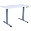 Home4you Elektrinis stalas ERGO FIT 1 variklio, 120x68 cm, pilkas/baltas