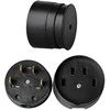 Reml Elektros šakutė trifazė ir lizdas, juodos sp.
