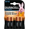 Elementai DURACELL OPTIMUM EXTRA LIFE, AA, 4 vnt