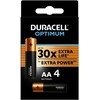 Elementai DURACELL OPTIMUM EXTRA LIFE, AA, 4 vnt
