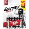 Elementai ENERGIZER Max, AAA, LR06, 6 vnt