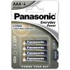 Elementai PANASONIC EVERYDAY POWER, LR03EPS/4B, AAA, 1,5 V, 4 vnt.