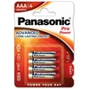 Elementai PANASONIC PRO POWER ALKALINE AA, 1,5V, 15A, LR6, 4 vnt.