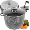 Elitehoff Aukšto granito katilas, STIKLINIS dangtelis, 32 cm. 15 litrų