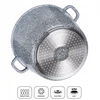 Elitehoff Aukšto granito katilas, STIKLINIS dangtelis, 32 cm. 15 litrų