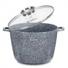 Elitehoff Aukšto granito katilas, STIKLINIS dangtelis, 32 cm. 15 litrų
