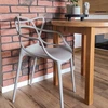 Elmeri LOFT Pilka ažūrinė kėdė, Modernus fotelio dizainas, PREMIUM Kitchen Living Room