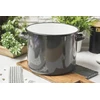 ELO-POL tradicinis emaliuotas puodas, aukštas, 22cm, bazaltas, 4L