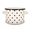 Emajlo Olkusz Emaliuotas puodas 2 l DOTS kremas 16 cm Olkusz Emalis