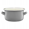Emajlo Olkusz Emaliuotas PUODAS 22cm 5.4L ENAMEL OLKUSZ GRAY kaltinis DUJŲ INDUKCIJA