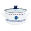 Emalia Olkusz Emaliuotas puodas su dangčiu "folkloras" 18cm 2.9l