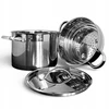 Emalia Olkusz Garinimo puodas 20 cm, komplektas STEAMER 4 L, indukcinės dujos OPAL