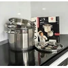 Emalia Olkusz Garinimo puodas 20 cm, komplektas STEAMER 4 L, indukcinės dujos OPAL