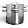 Emalia Olkusz Garinimo puodas 20 cm, komplektas STEAMER 4 L, indukcinės dujos OPAL