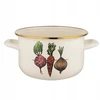 Emalia Pleszew Emaliuotas puodas Emaliuotas Pleszew Daržovės 22cm 6L indukcinės dujos baltas