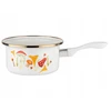 Emalia Pleszew SAUGUS SAUGUS EMALAS PLESZEW GRYBAI 16cm INDUKCINĖS DUJOS BALTA 1,15L