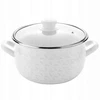 Emalia Pleszew TRADICINIS EMALINIS PUODAS PYZA DIAMOND Baltas 2,2L 16cm VISOMS VIRTELĖMS
