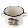 Mondex Emalia Rybnik Emaliuotas puodas 4,5l, 20cm, kremas su grybukais