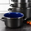EMALINIS PUODAS SU DANČIU TRADICINIS EMALIS 18cm BELIS LUX INDUKCINIS 2,2L