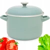 EMALINIS VIRTUVĖS PUODAS 6,75L 24CM METALAC Žalias SU INDUKCINIU dangteliu