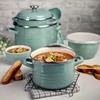 EMALINIS VIRTUVĖS PUODAS 6,75L 24CM METALAC Žalias SU INDUKCINIU dangteliu