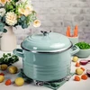 EMALINIS VIRTUVĖS PUODAS 6,75L 24CM METALAC Žalias SU INDUKCINIU dangteliu