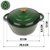 Atusa Emaliuotas ketaus puodas, 22 cm, butelis žalias HAGE