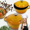 Atusa Emaliuotas ketaus puodas indukcinis orkaitės grilis HAGE 4L 24cm Garstyčios