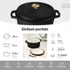 Emaliuotas ketaus puodas, žąsų kepsnys INDUKCIJAI, duonai, 5l, 26 cm