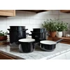 Emaliuotas puodas 2L 16cm Indukcinės dujos Dideli konservai Sriuba Igmar Granite