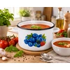 Emaliuotas puodas 5L 22cm Indukcinės dujos Dideli konservai Sriuba Igmar Blueberry